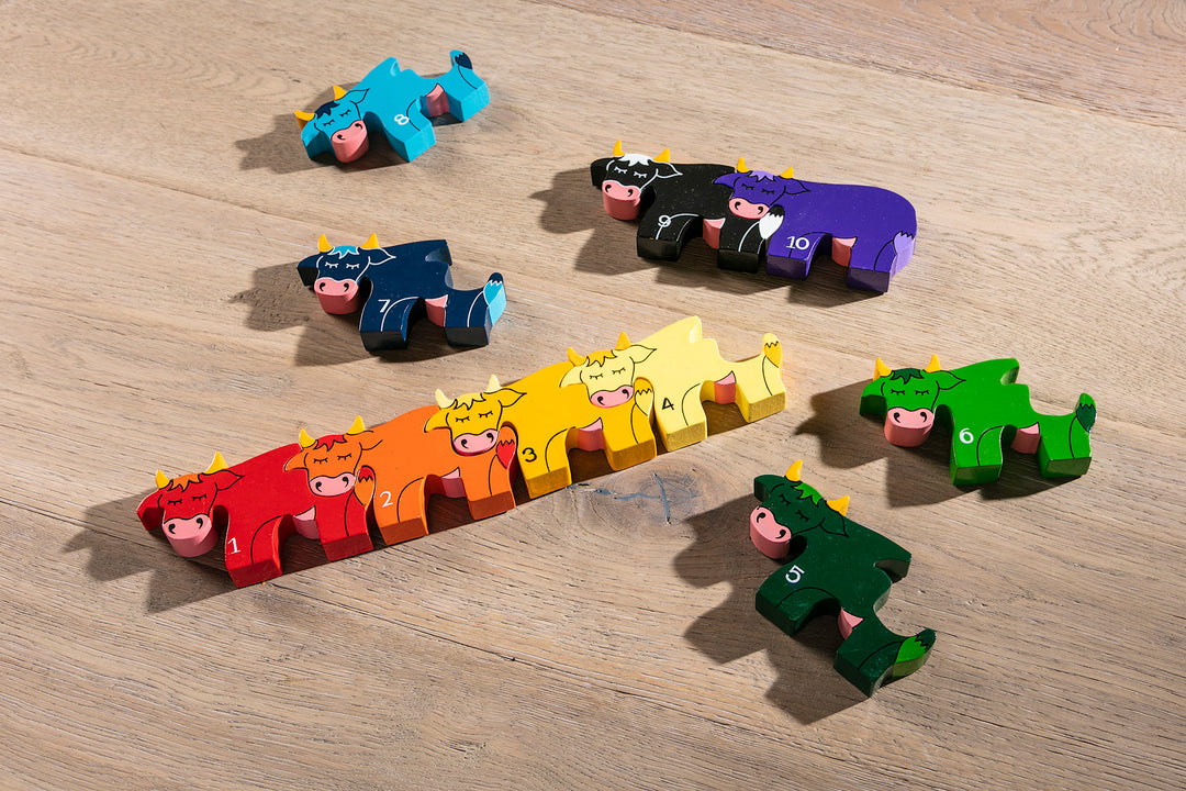 Number Cow Row Jigsaw Puzzle