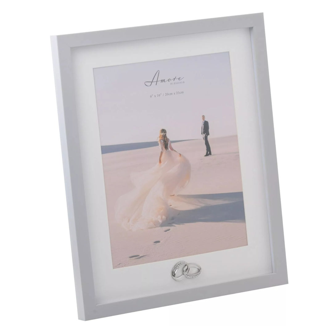 Amore Photo Frame with Rings Icon - 8" x 10"