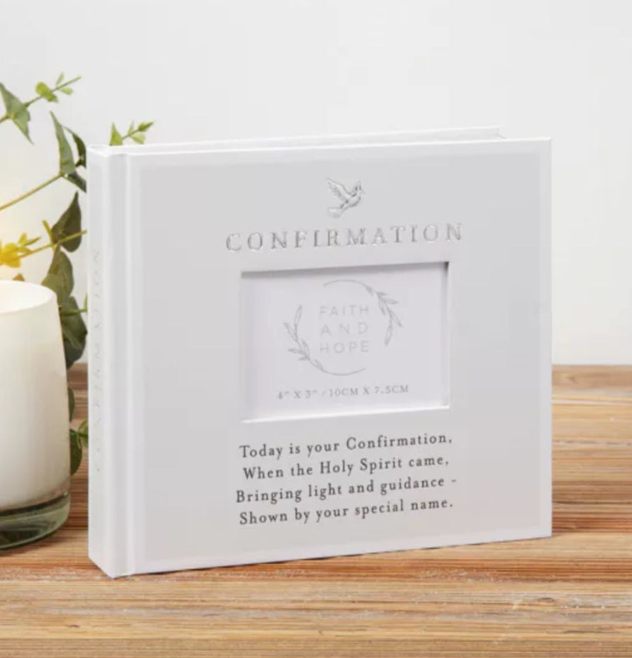 Faith & Hope Confirmation Album Holds 4" x 6" Photos