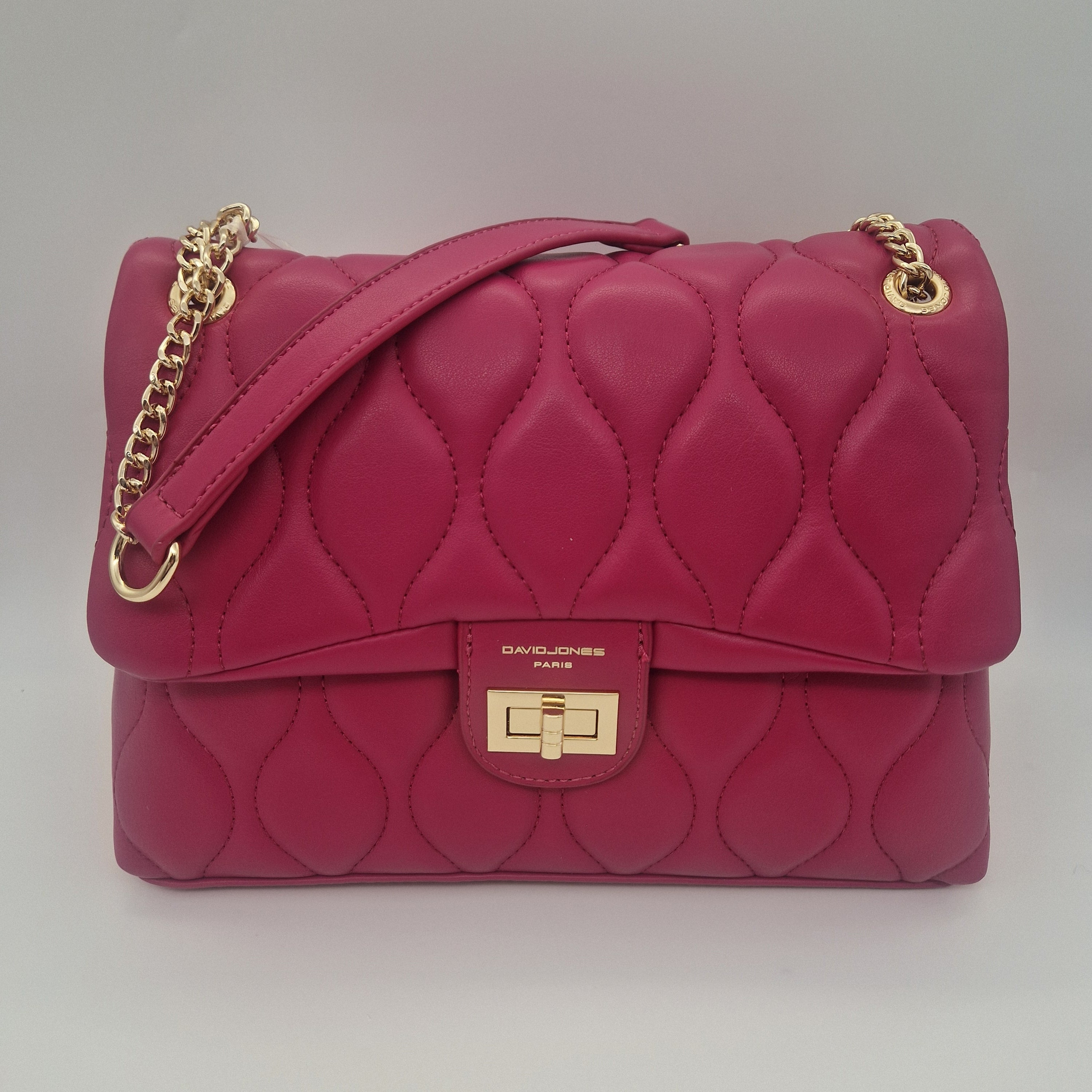 David Jones Large Rose Red Quilted Crossbody
