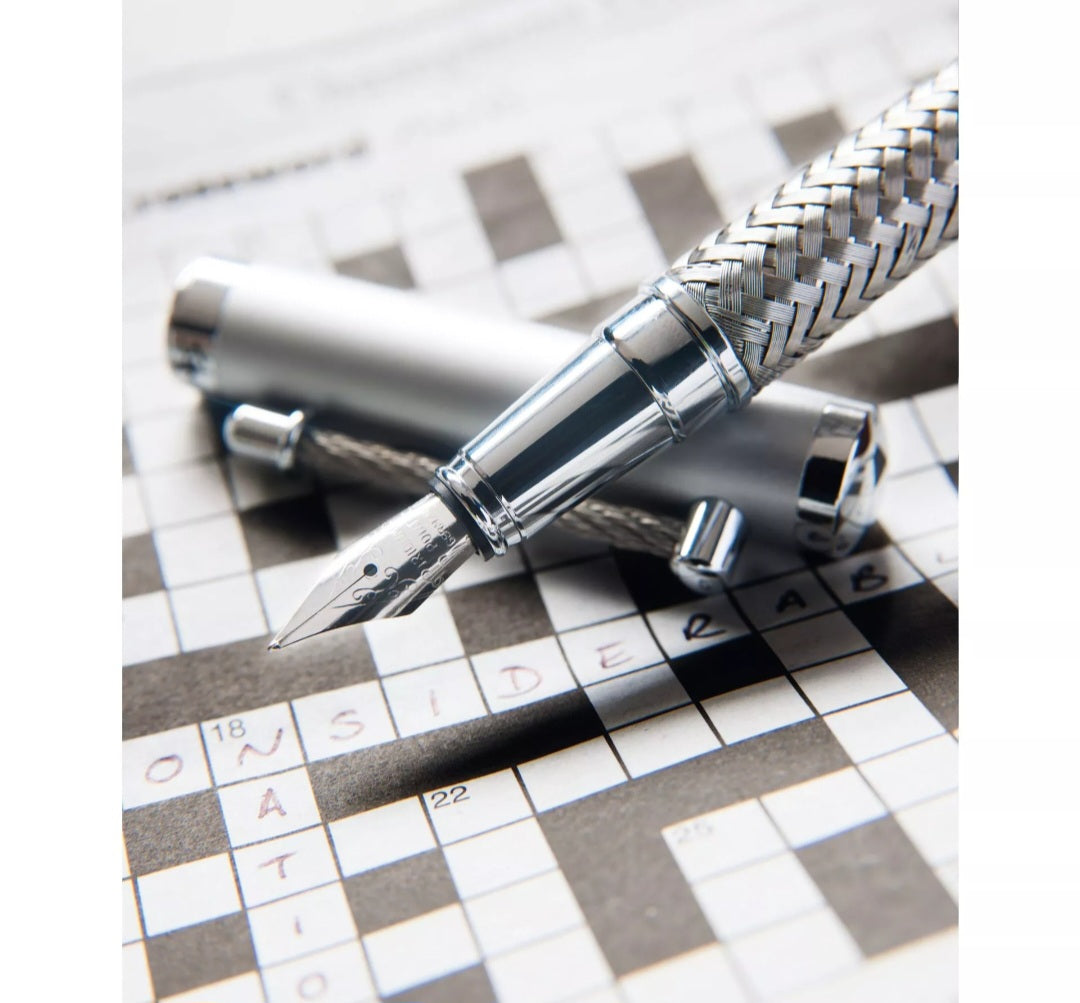 Stratton Rollerball & Ballpoint Pen Set - Two Tone Silver