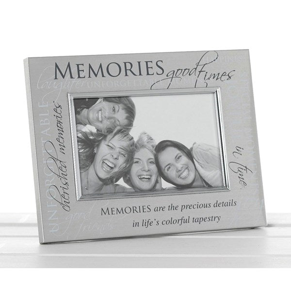 Satin Silver Sentiment Frame Memories