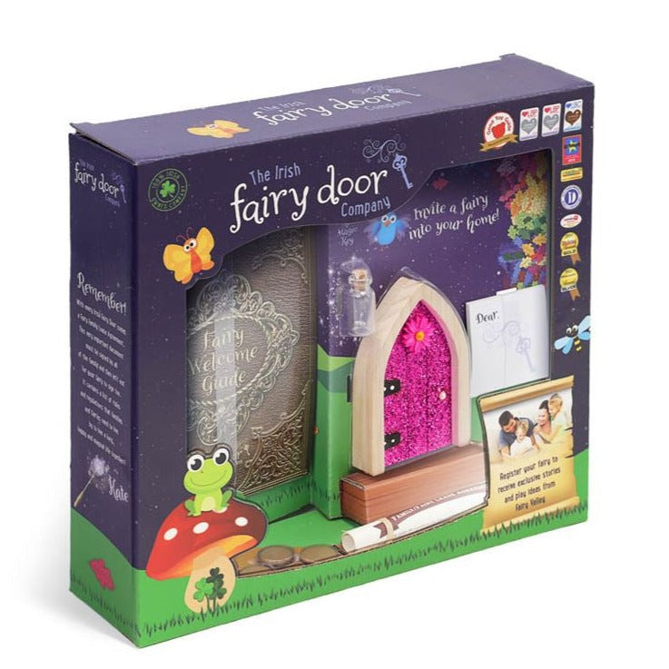 The Irish Fairy Door Pink Glitter Door