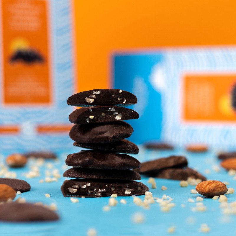 Dark Chocolate Orange and Almond Clusters 100g