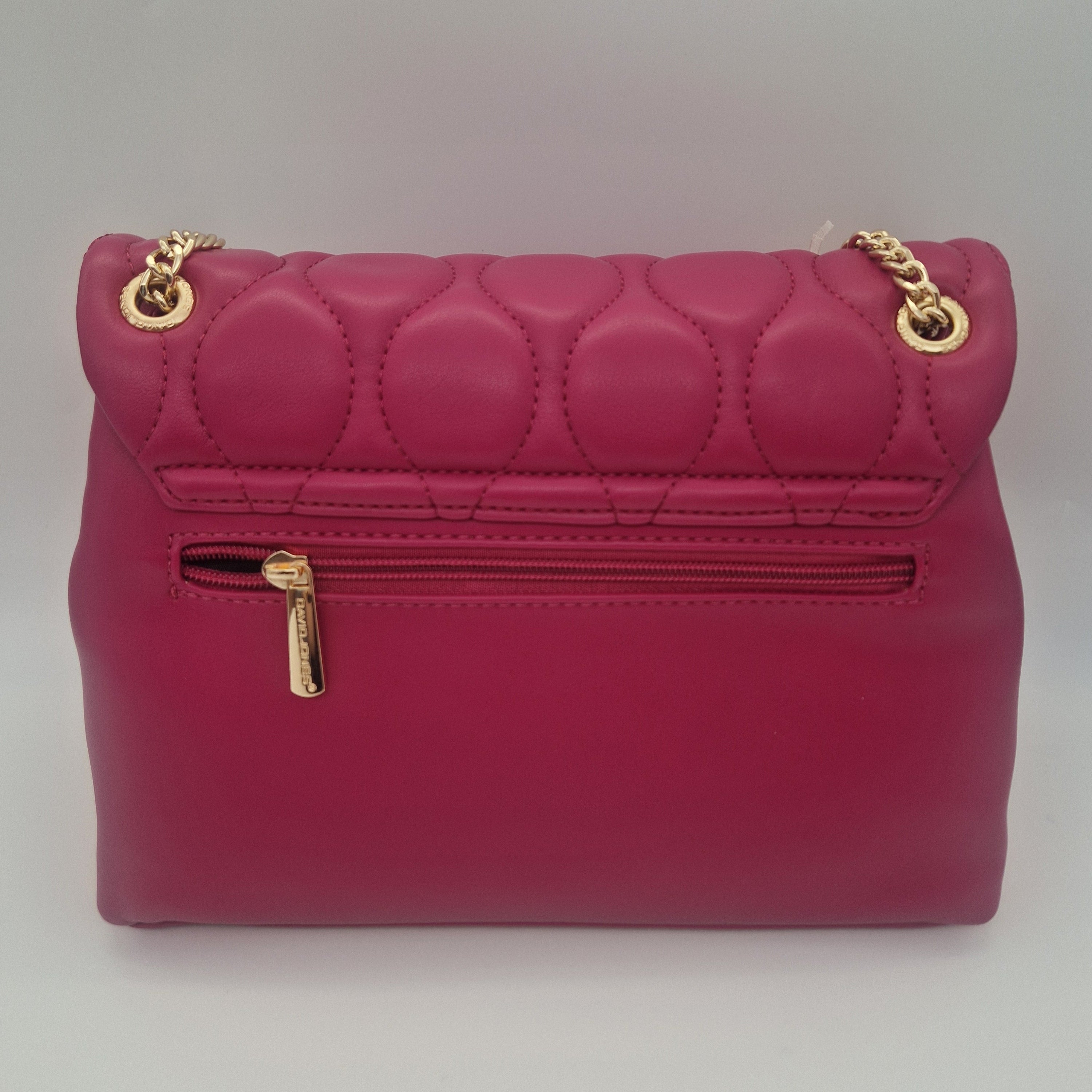David Jones Large Rose Red Quilted Crossbody