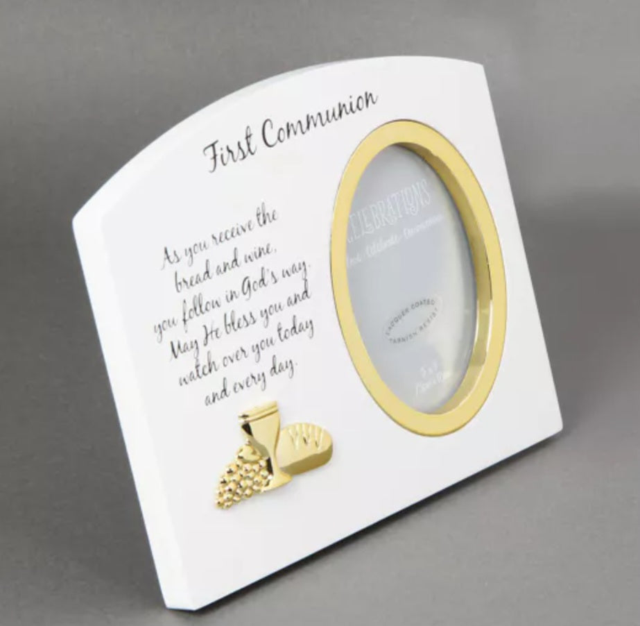 Photo Frame White 1st Communion 3x4