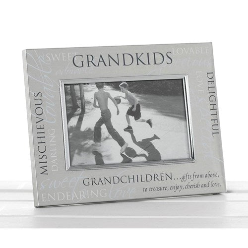 Satin Silver Sentiment Frame Grandkids