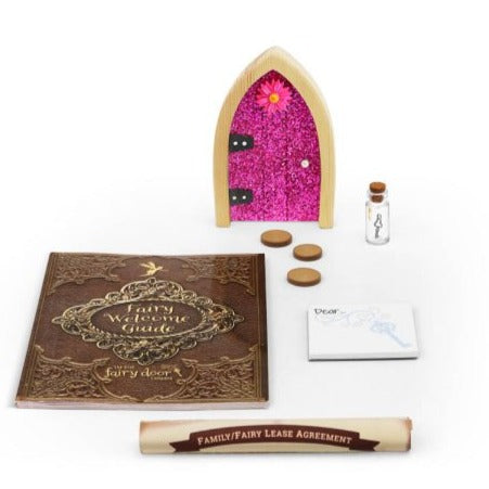 The Irish Fairy Door Pink Glitter Door