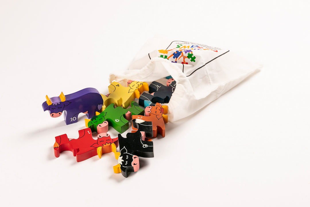 Number Cow Row Jigsaw Puzzle