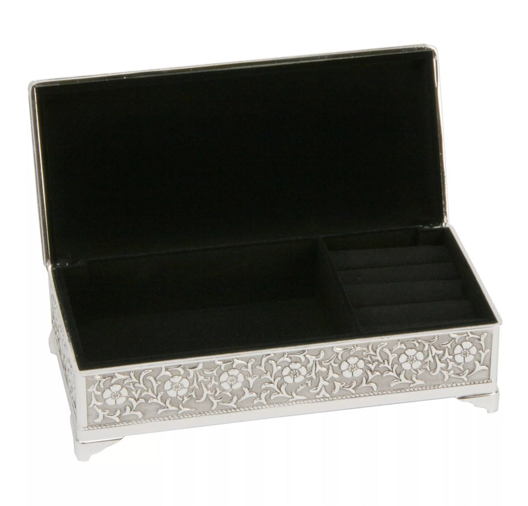 Sophia Oblong Trinket Box Antique Finish with Feet