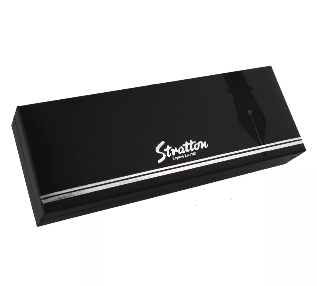 Stratton Ballpoint Pen - Black & Silver