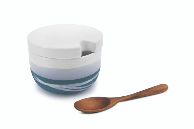 Paul Maloney Pottery Teal Salt Bowl