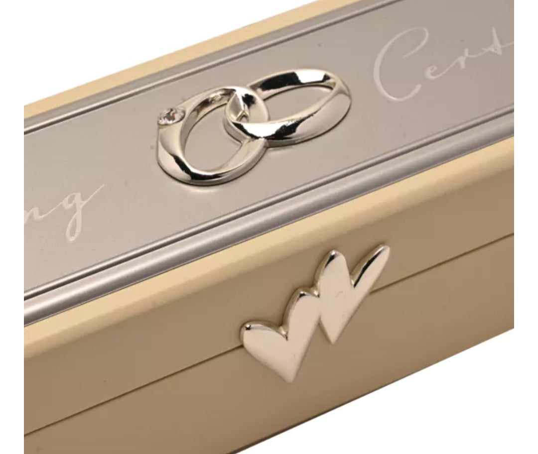 Amore Wedding Certificate Holder with Icons & Crystals