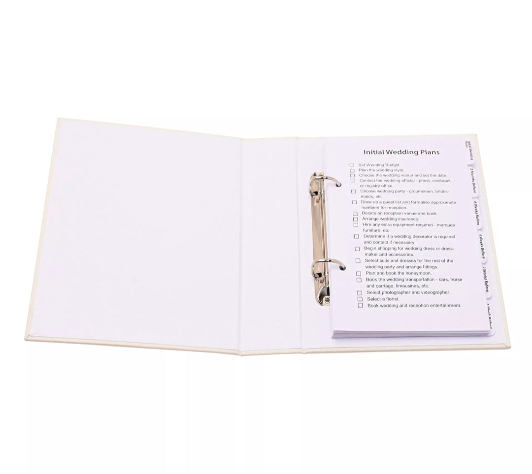 Amore Wedding Planner Cream Suede