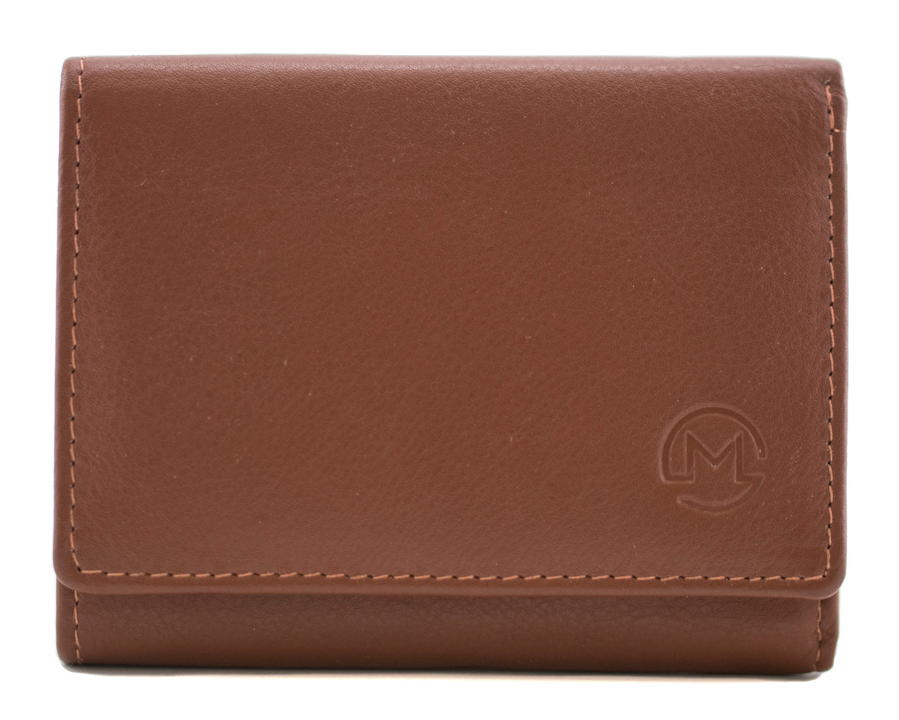 Origin Plain Tan Leather Medium Tri-fold Purse