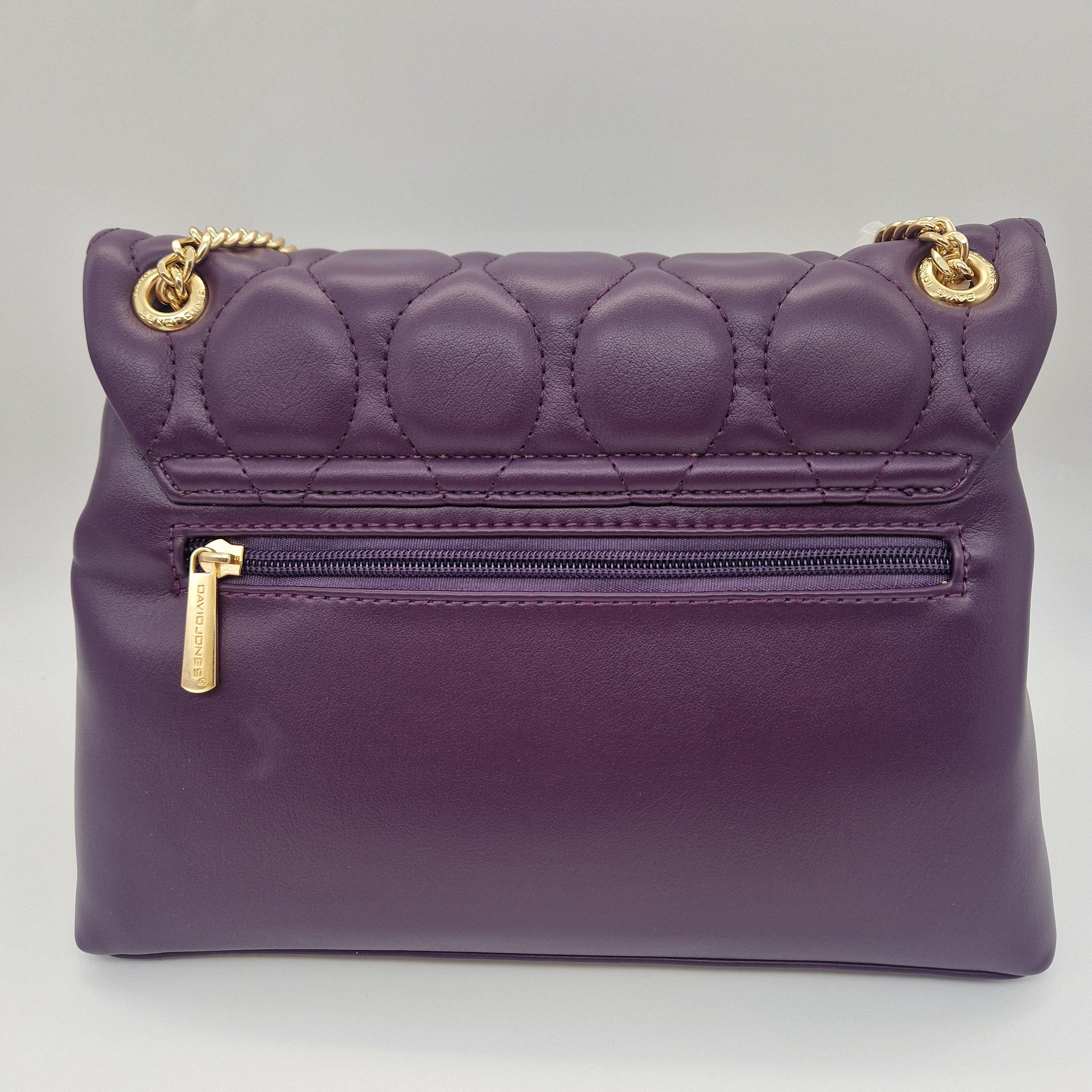 David Jones Large Purple Quilted Crossbody