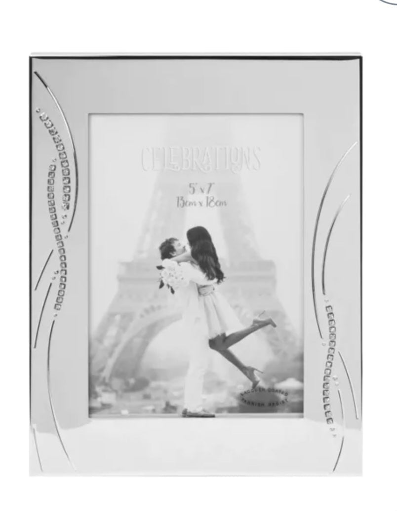 Celebrations Photo Frame with Crystal Reed Design 5x7
