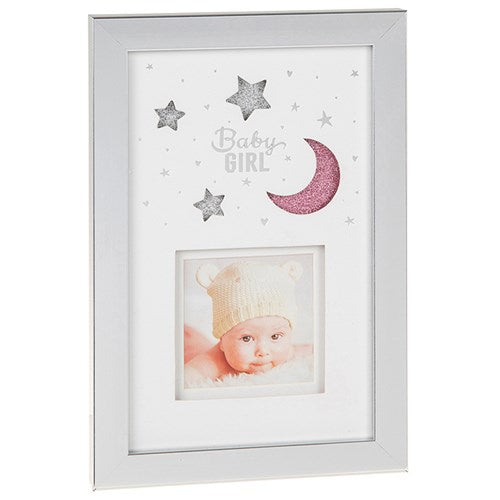 Moon & Stars Cut Out Frame Girl 3x3