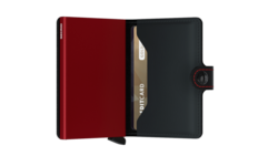 Secrid Black Matte Miniwallet Red Front