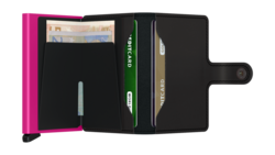 Matte - Miniwallet - Black & Fuchsia - Fuchsia - Cards