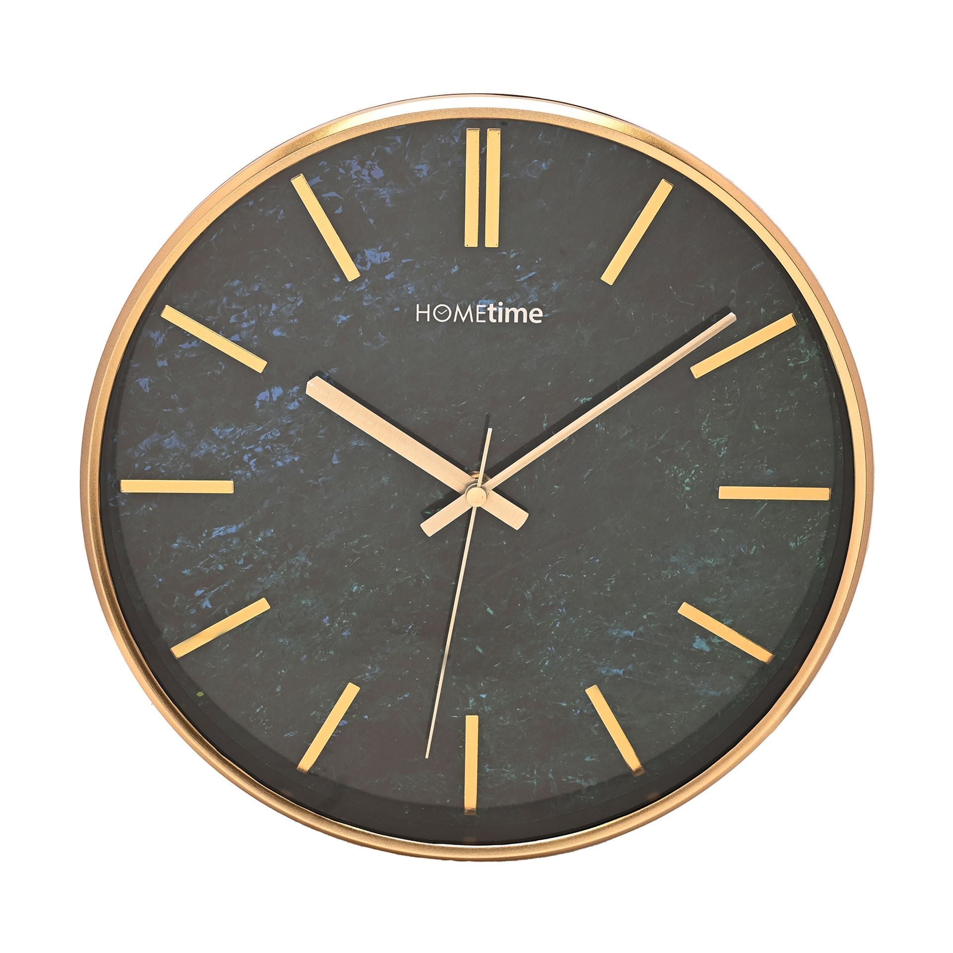 Hometime Slim Line Marble Pattern Wall Clock 31cm - Blue And Green