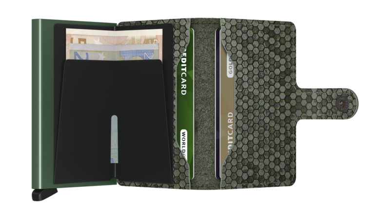 Hexagon - Miniwallet - Green - Green - Open