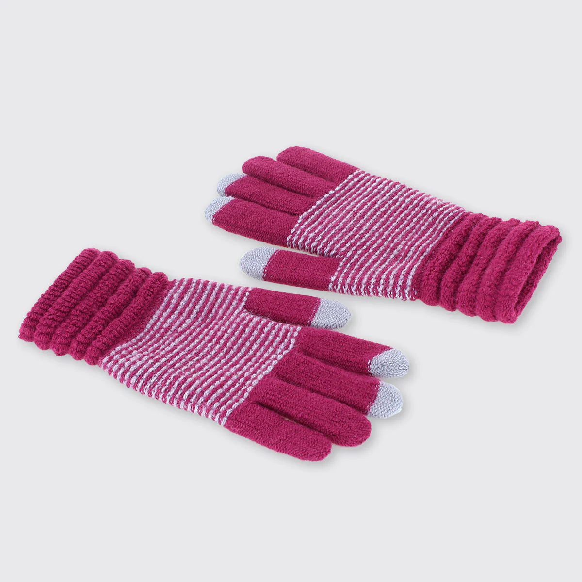 Wendy Gloves Purple And Grey