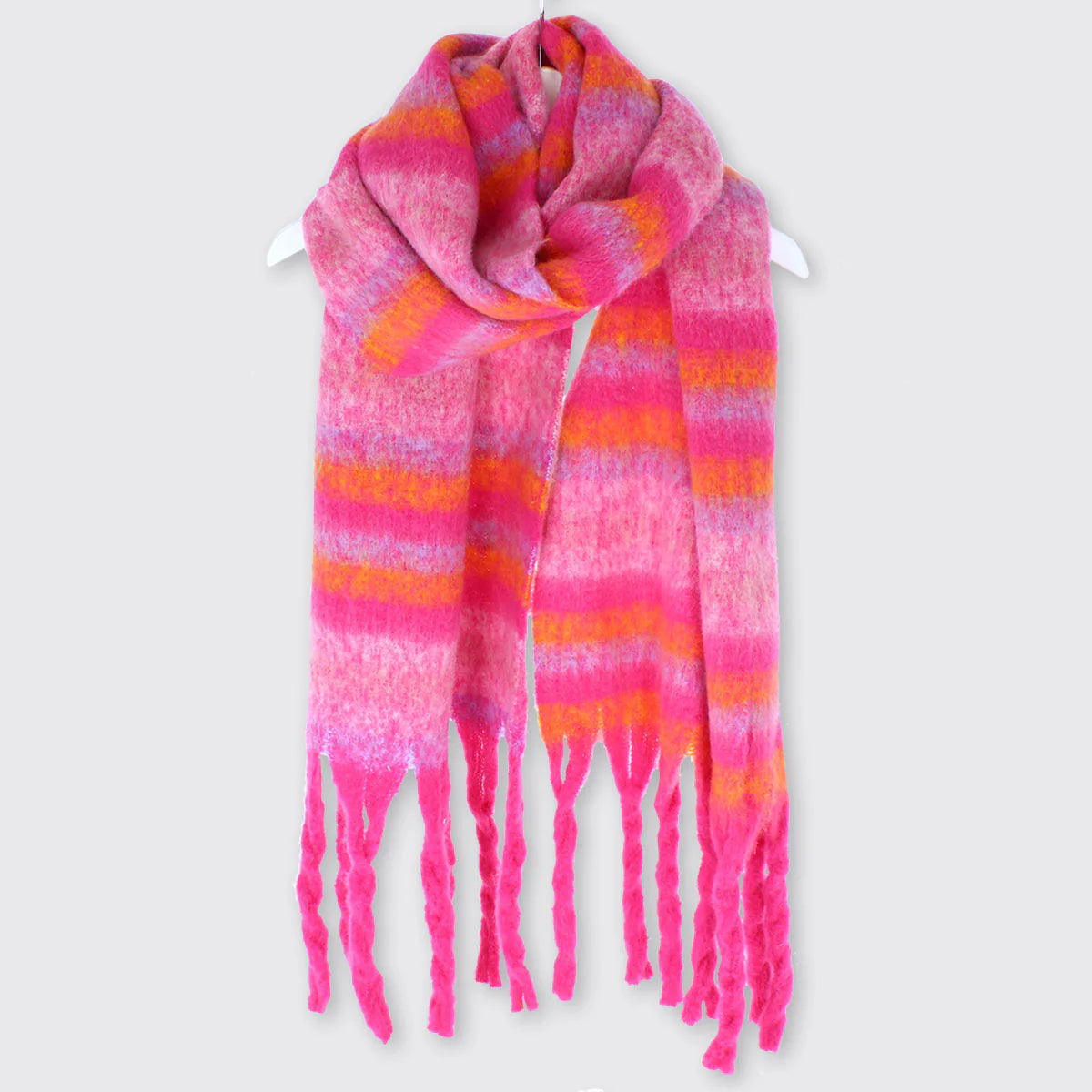 Zoe Blanket Scarf Pink, Orange And Purple
